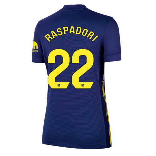 Stroje piłkarskie Atletico Madrid Giacomo Raspadori #22 Koszulka Wyjazdowej dla damskie 2025-26 Krótki Rękaw